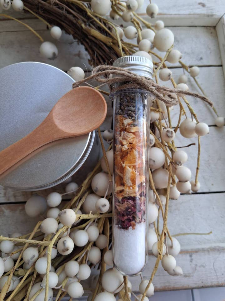 Tub Tea Shots | Milk Bath Shots | Natural Purple Baths for wholesale by Willow & Sage Soapery