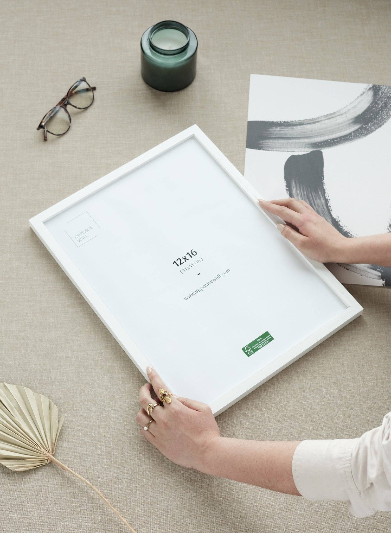 Opposite Wall - Wholesale Picture Frame - White Oak Frame, 19¾x27½ in | 50x70 cm3