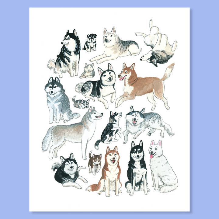 Party Mouse Studio - Wholesale Art Print - Husky Print2