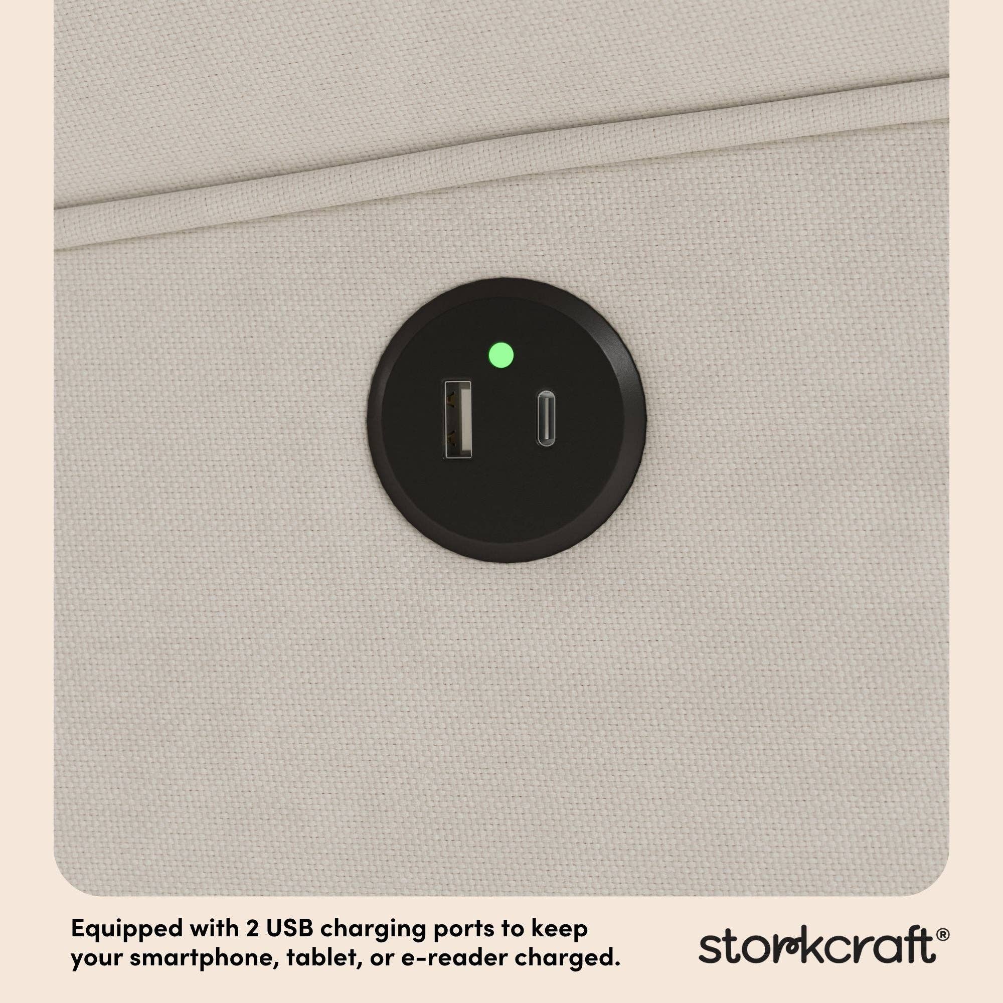 Storkcraft - Wholesale Chair - Kids - Storkcraft® Serenity Wingback Upholstered Recliner Glider16