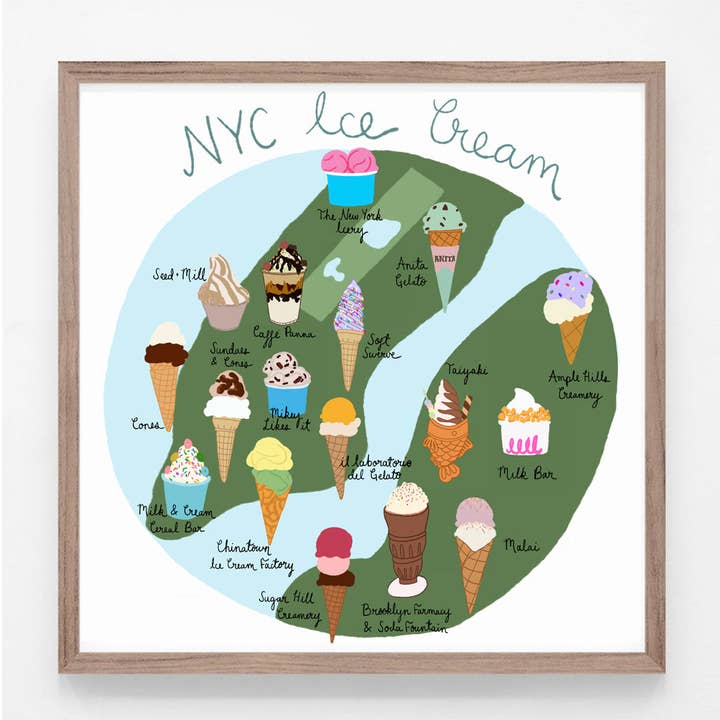London Block by Block - Wholesale Art Print - NYC Ice Cream Print