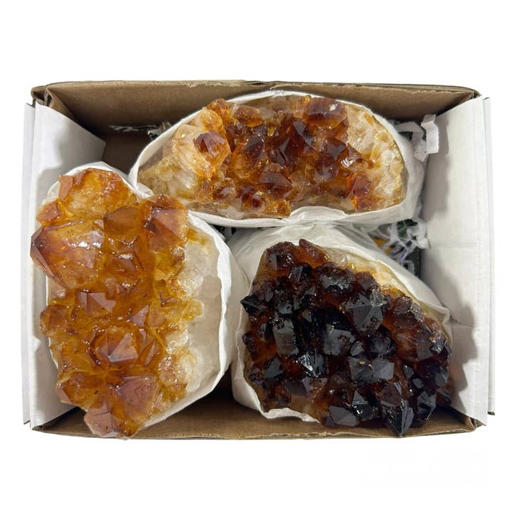 Quasar Gems USA - Wholesale Spiritual Stone/Crystal - Citrine Clusters Flat2