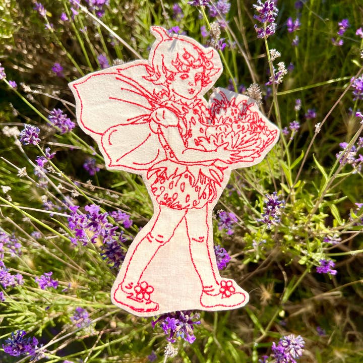 Vintage Strawberry Fairy Patch! for wholesale by Clammy Heart
