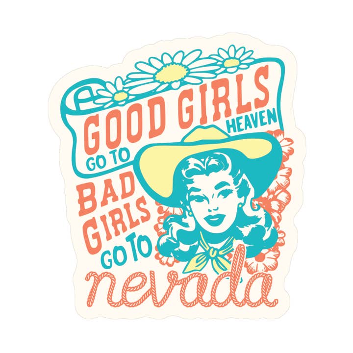 Autocollant en vinyle de haute qualité Nevada Las Vegas Henderson Reno pour la vente par Juju and Moxie