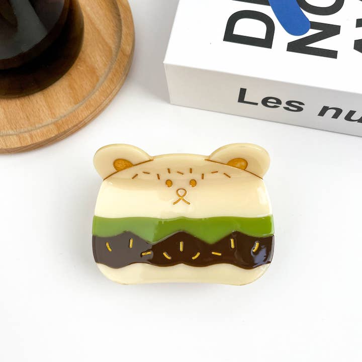 TheDivaSoap - Vendita all'ingrosso Fermaglio per capelli - Donna - Fermaglio per capelli Hamburger Bear, clip ad artiglio in acetato