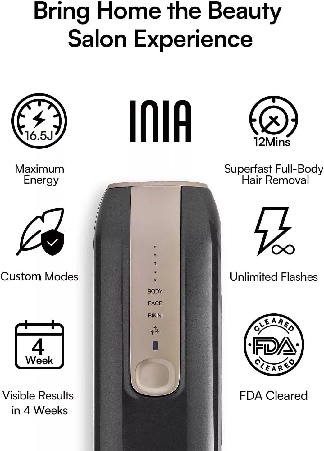 My Wholesale Warehouse - Wholesale Electronic Skincare Device - INIA Laser Hair Removal Device3