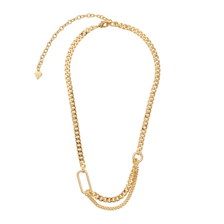Reflect XL Curb Chain Gold Necklace for wholesale by Wanderlust + Co