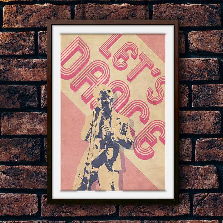Let's Dance | Inspirés des paroles de rock indie | Affiche musicale pour la vente par ArtyBurgers
