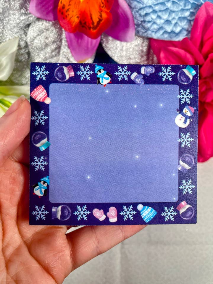 Winter Whimsy Sticky Notes 3" x 3" for wholesale by Autumnmist Boutique