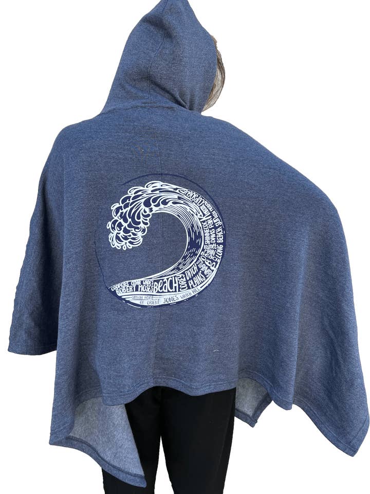 Long Island Strong Beach Wave Poncho for wholesale by Long Island Strong