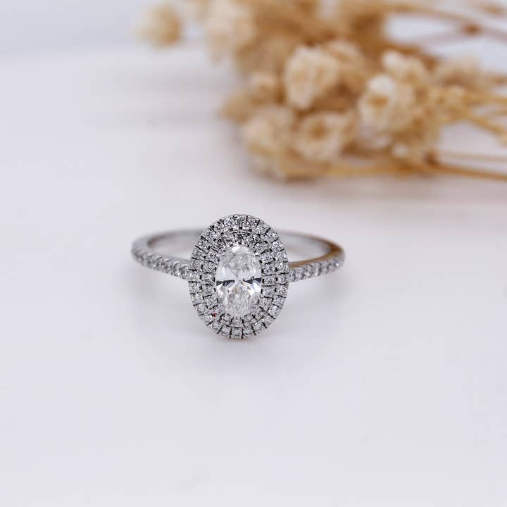 Oval Lab Grown Diamond Ring 0.72 ct for wholesale by Nova Jewels LA