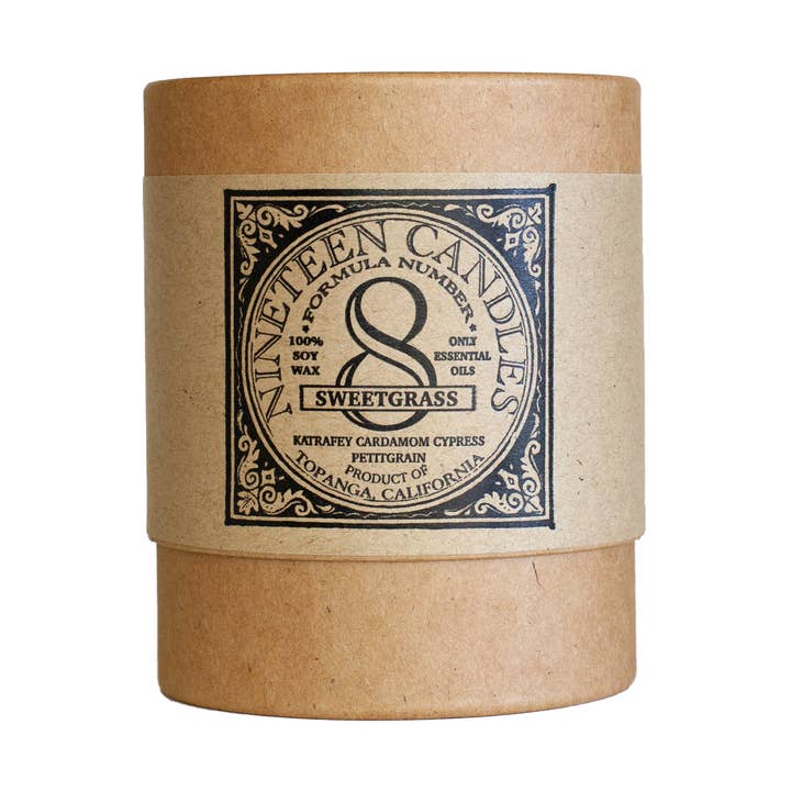 Sweetgrass Candle 8oz for wholesale by 19 Candles