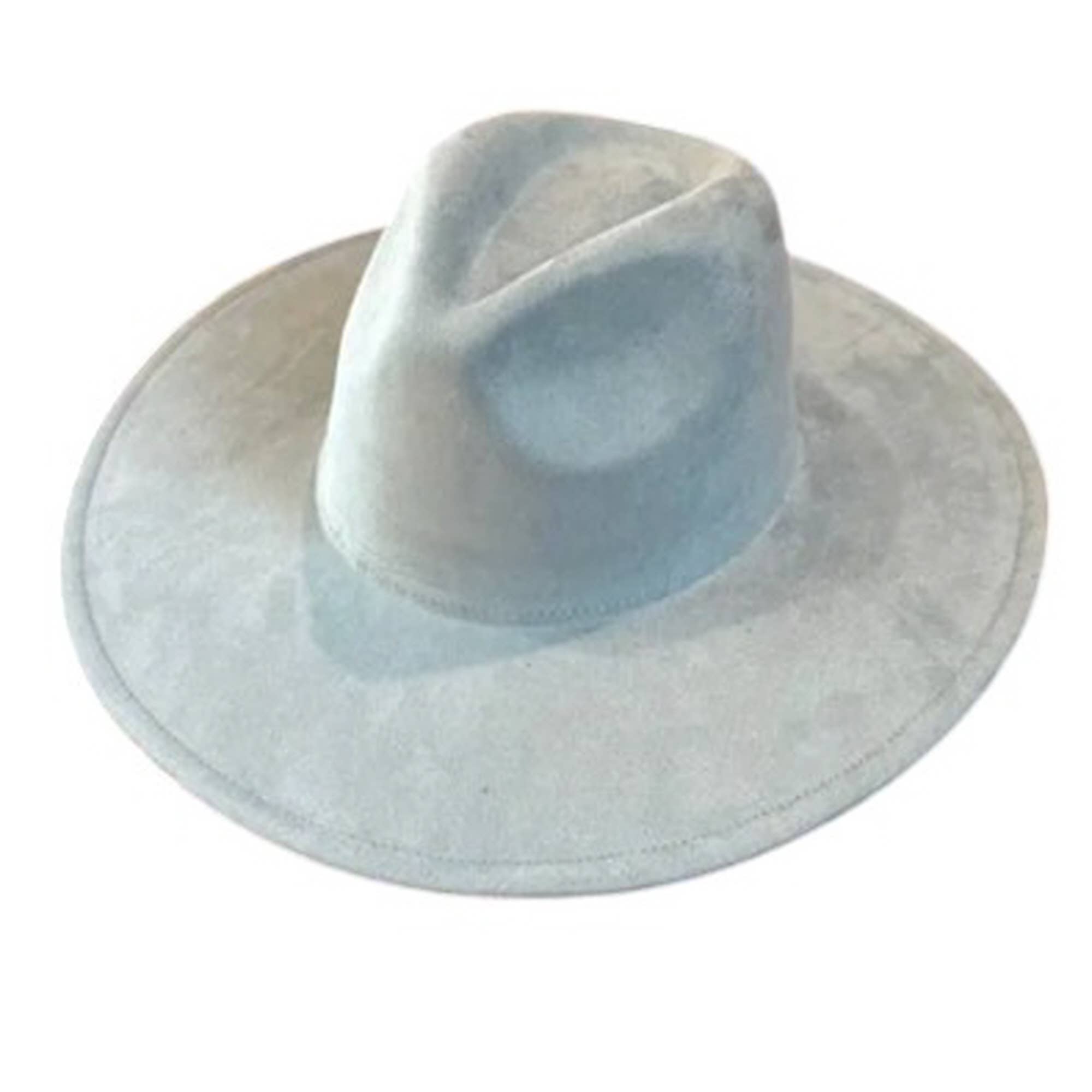 Portia Hat - Venta al por mayor Sombrero fedora - Unisex - Sombrero Panamá clásico de ante vegano con ala ancha14