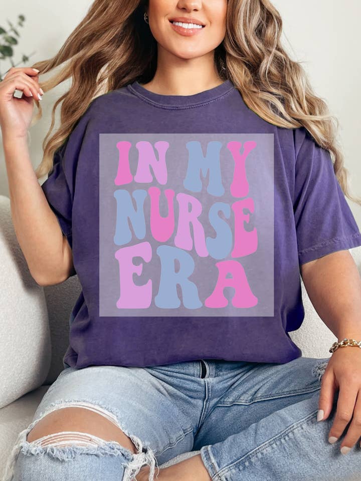 In My Nurse Era Retro DTF TRANSFER for wholesale by Faith Forward Transfers