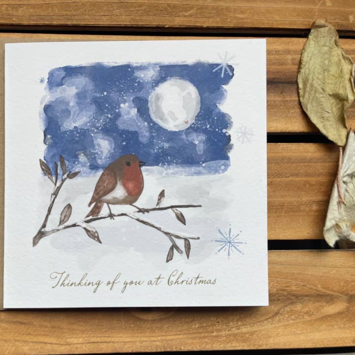 Denk aan je met Kerstmis - Robin sterrennacht voor wholesale door PaperTwigs Designs