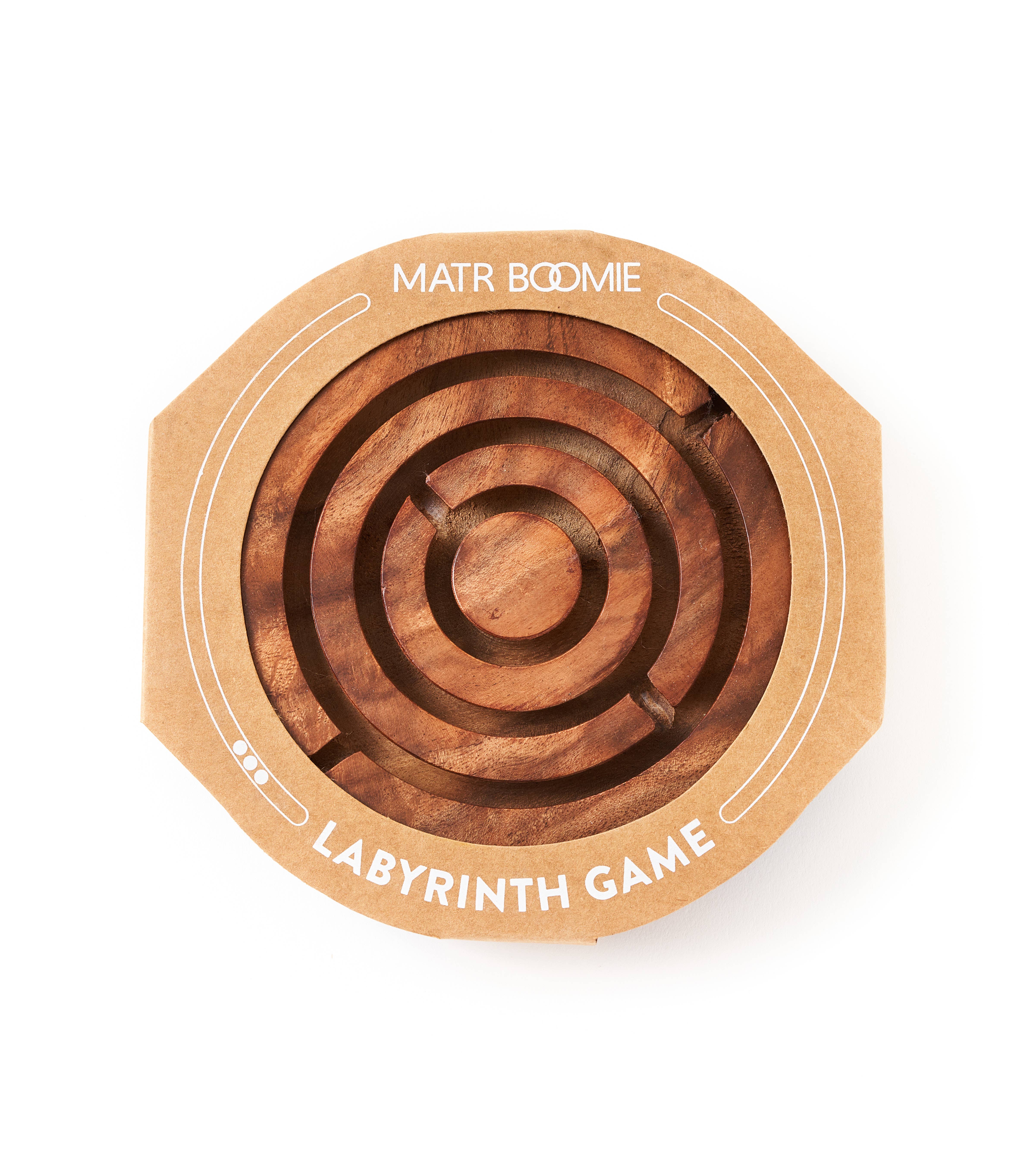 Matr Boomie Fair Trade – wholesale Brain Game – Adult – Classic Labyrinth Game -  Hand Carved Wood3