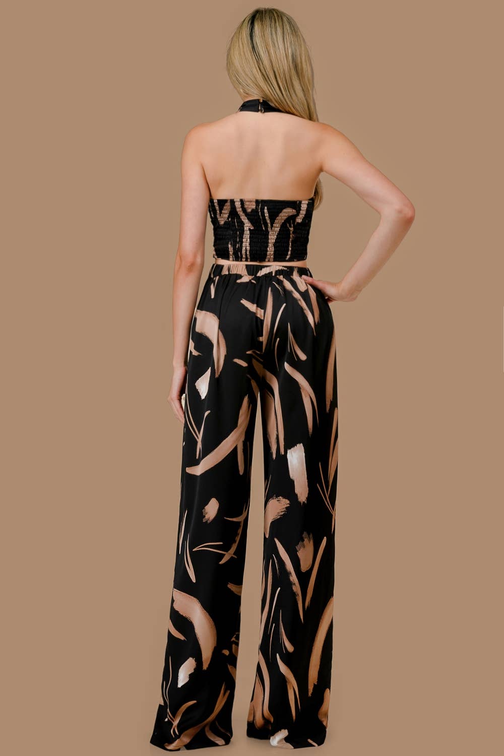 BLACK COMBO ASWF5213E_WOVEN RINT W/ HARDWARE TRIM HALTER SET for wholesale on Faire3