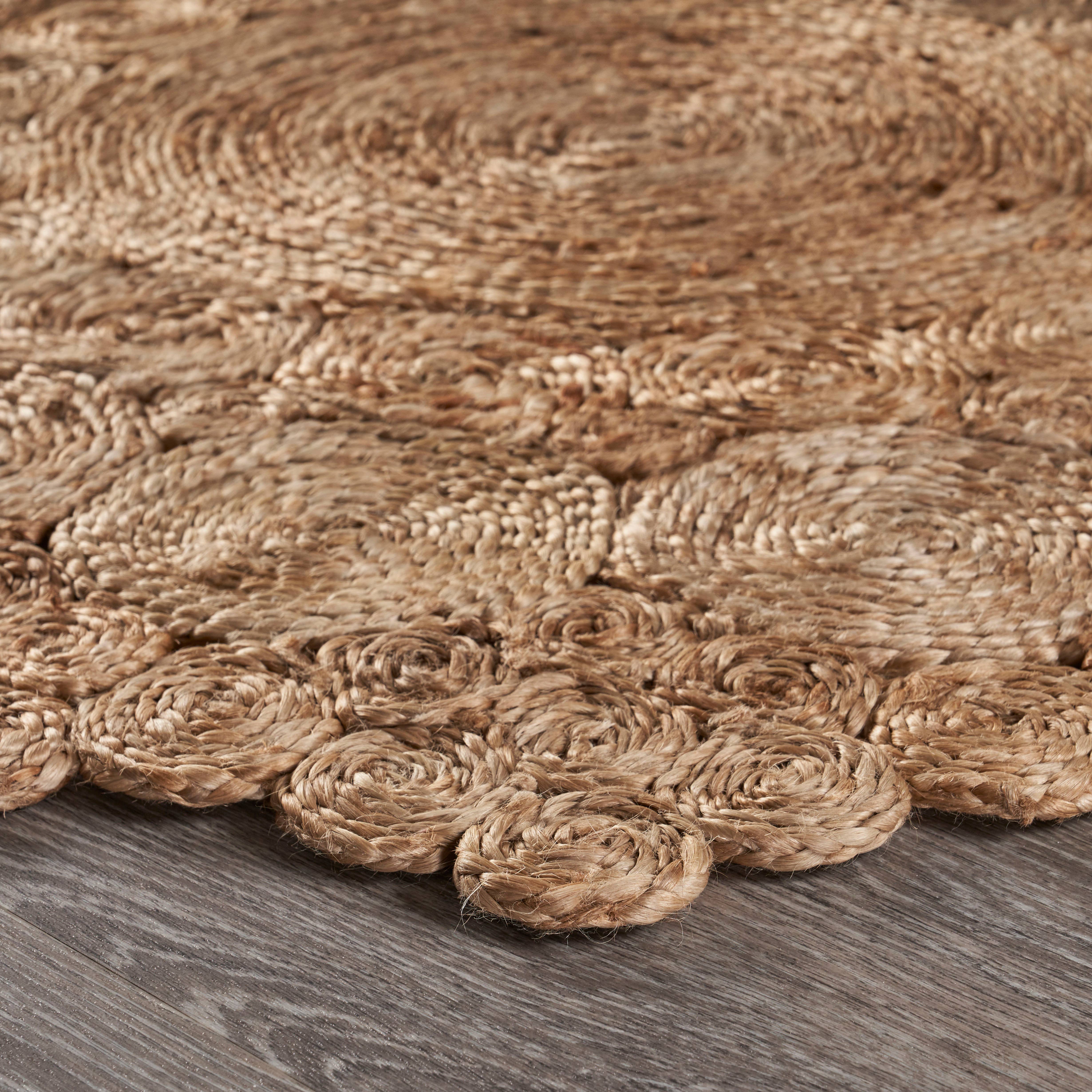 LR Home - Wholesale Area Rug - Bailey Bursting Medallion Jute Rug - Natural1