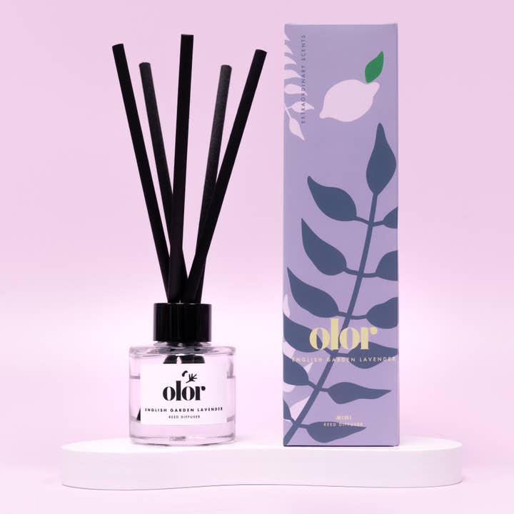 Engelsk Have Lavendel Mini Duftspreder med Pinde for engroshandel hos OLOR