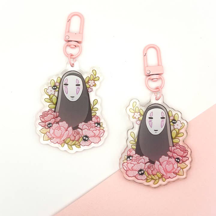 Sarah May Arts - Wholesale Keychain - Women's - Faceless Acrylic Charm | Cute Anime Floral Keychain0
