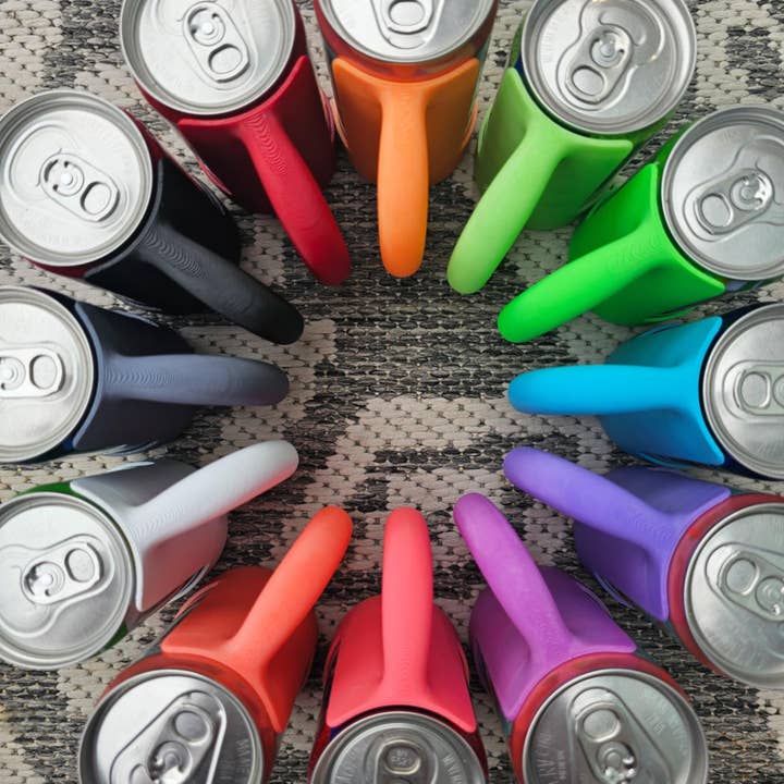 BD Lasers INC. - Wholesale Drink Huggers & Koozies - 7.5 & 8.4 oz MINI Can Holder, Mini Soda Pop Holder Handle4