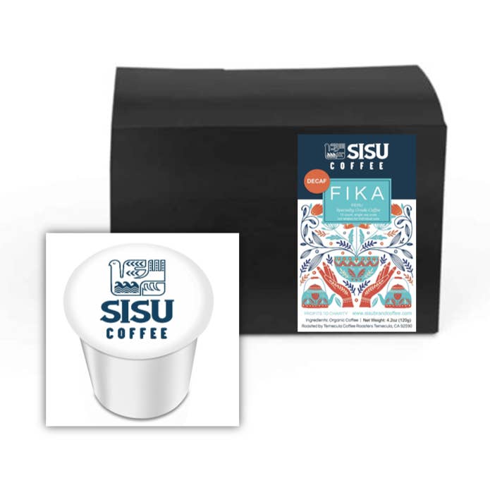Sisu Coffee - Wholesale Ground Coffee - K-Cups | DECAF | FIKA | (Swiss Water® Process) | Caramel & C0