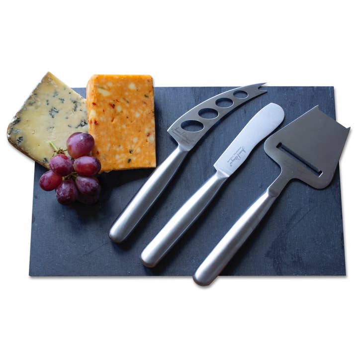 Tuscany Slate Serving Board & 3 Piece Cheese Knife Set for wholesale by Jean Patrique Cookware