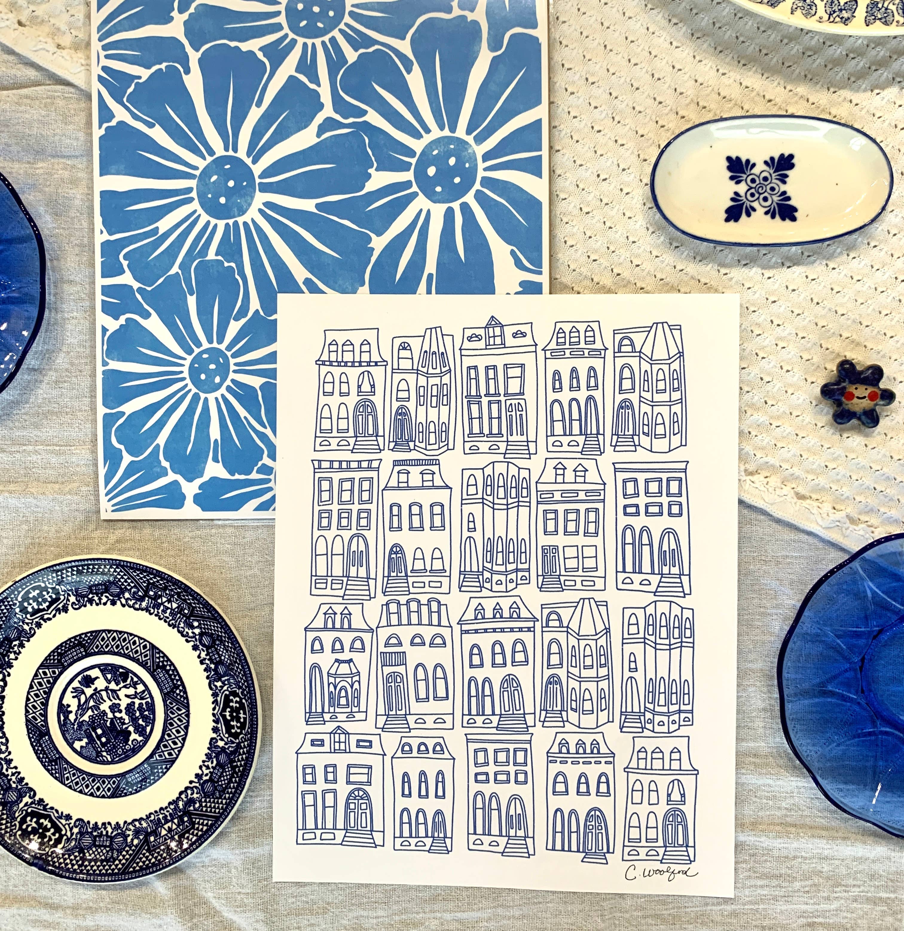 Frankie Blue - Wholesale Art Print - Lafayette Square Park Row Houses -  St. Louis, MO Art Print2