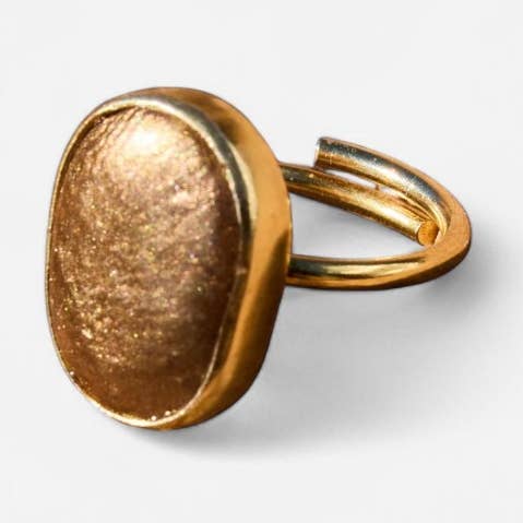 Anillo de plata 925 forjado en forma de haba metálica para venta al por mayor de ARTIVANCED Ο.Ε.