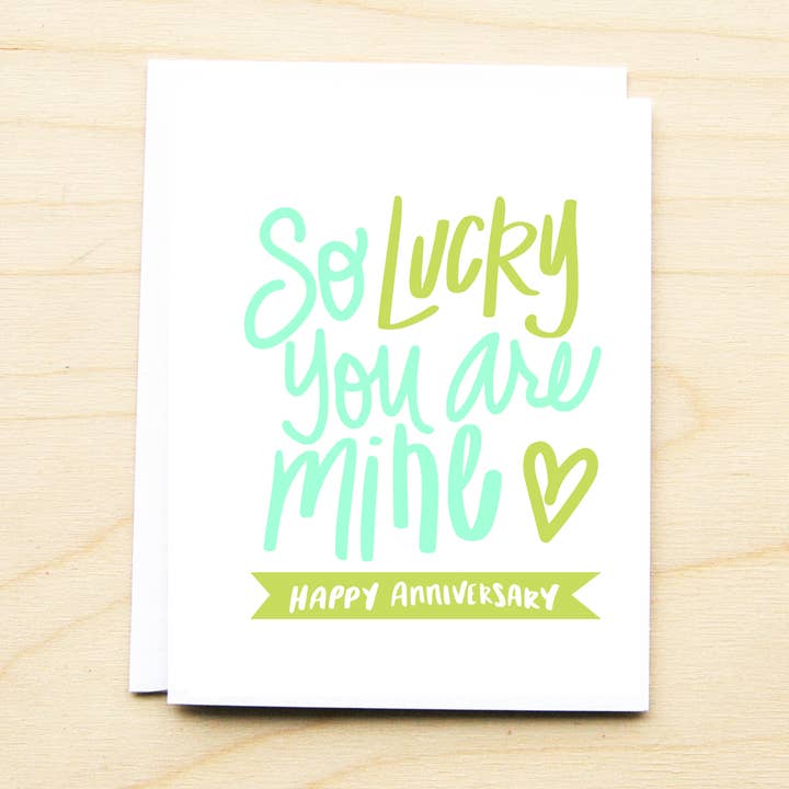 Lucky You're Mine Card for wholesale by KTF Design Co.