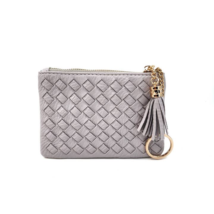 Hatzzi – wholesale Coin purse – Women’s – Woven Tassel Puller Top Zip Coin Purse Wallet with Key Chain4