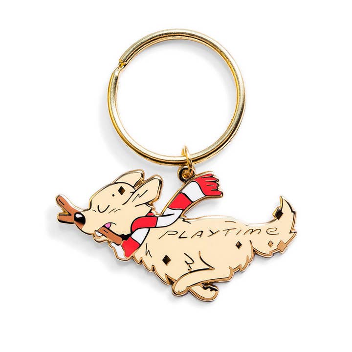 Llavero esmaltado Playtime Golden Retriever, regalo del día del padre para venta al por mayor de Flair Fighter