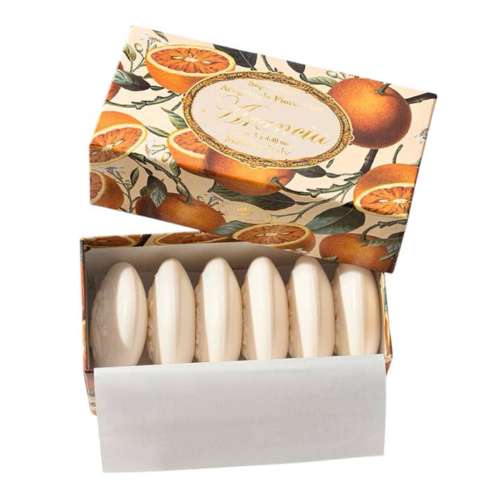 Saponificio Artigianale Fiorentino Orange 6-Piece Soap Set for wholesale by Gentil Scents