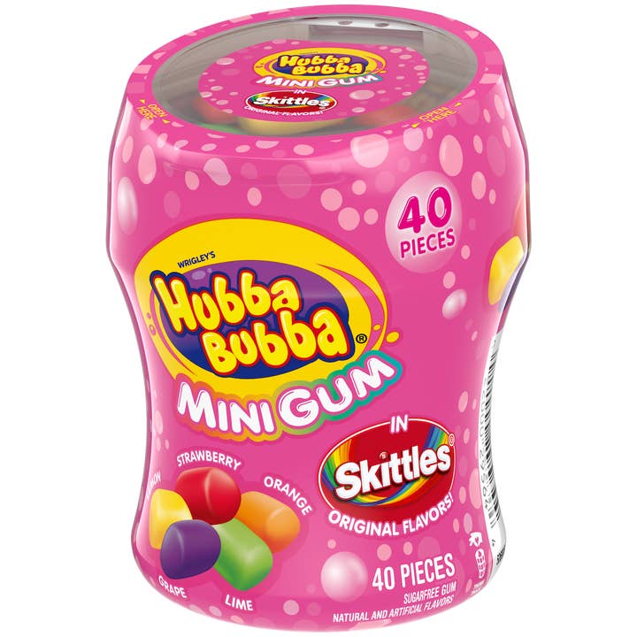 Grandpa Joe's Candy Shop - Wholesale Chewing Gum - Hubba Bubba Sugar Free Skittles Gum, 2.82oz, 4ct