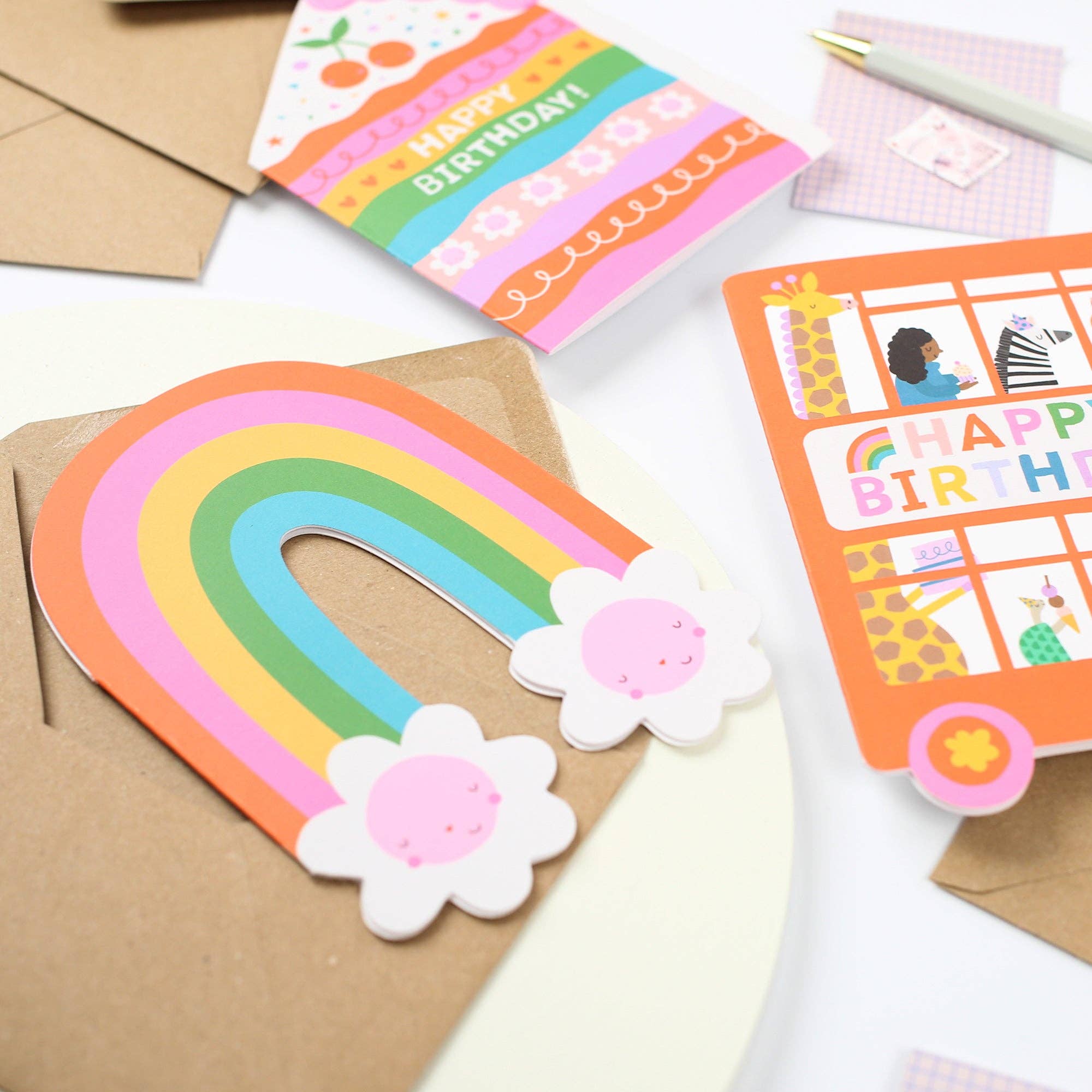 Mifkins - Wholesale Everyday Greeting Card - Rainbow Blossom Greeting Card3