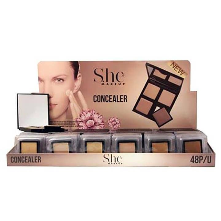 Deluxe Import Trading - Wholesale Face Concealer - 60Pc Concealer 6 Shades & Mirror Holder