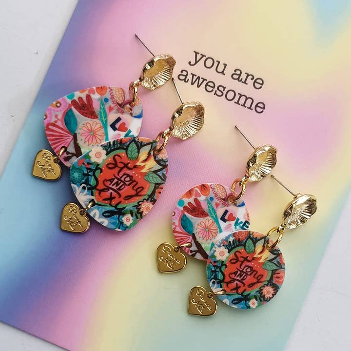 Love, Strong & Sexy Earrings for wholesale by Pampa Mia