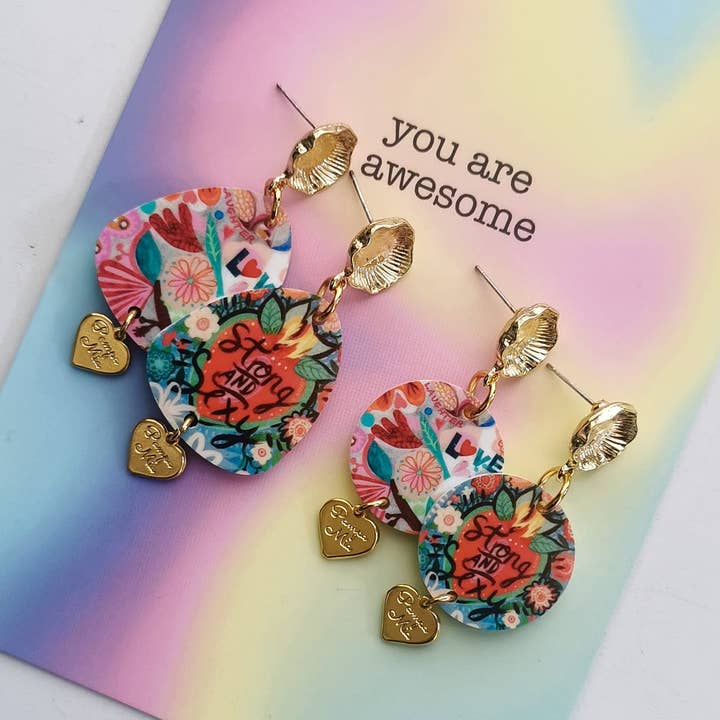Love, Strong & Sexy Earrings for wholesale by Pampa Mia