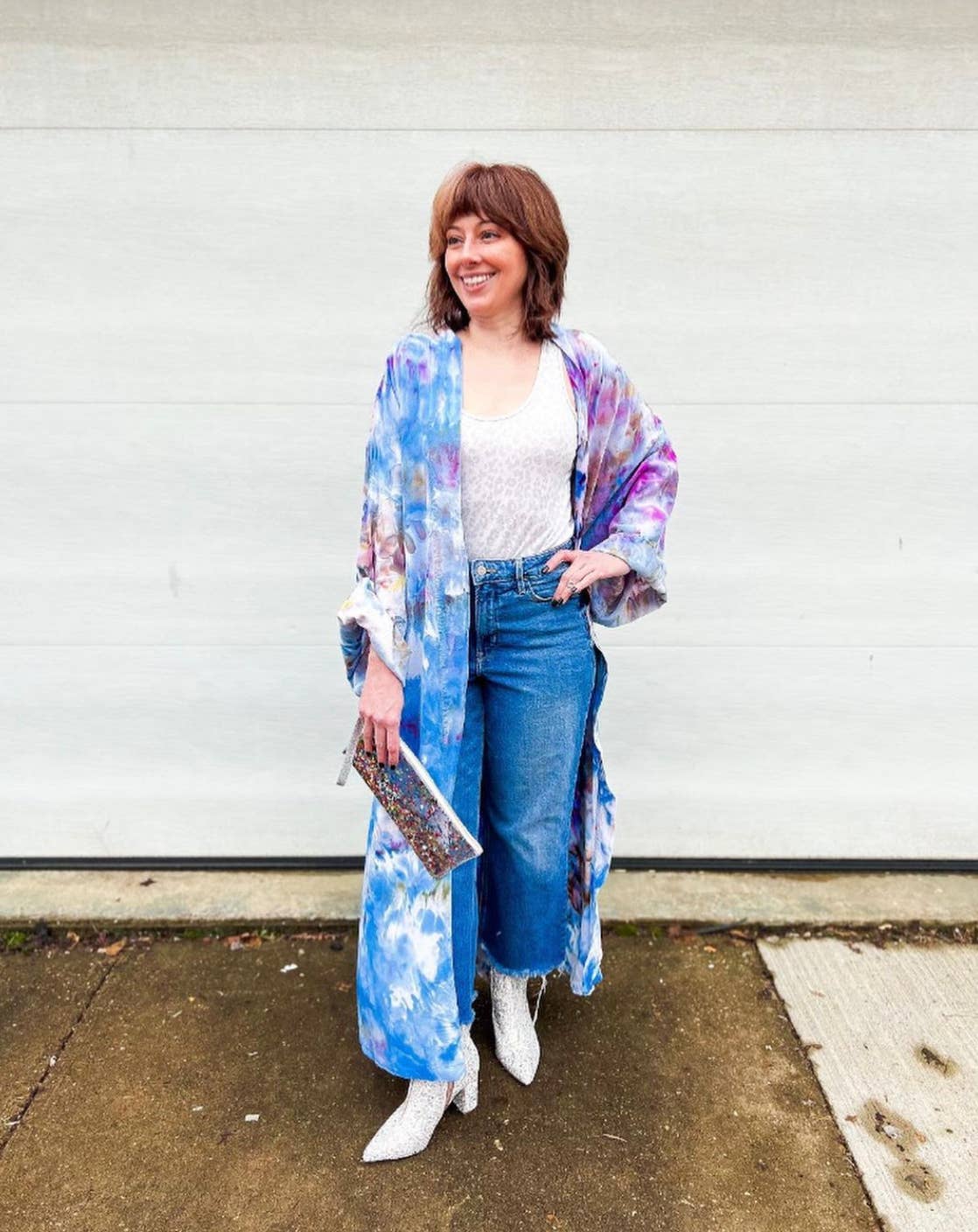 Julie Mollo! – wholesale Clutch bag – women's – Clear Rainbow Confetti Clutch – Fun, Sparkly, and Stylish!7