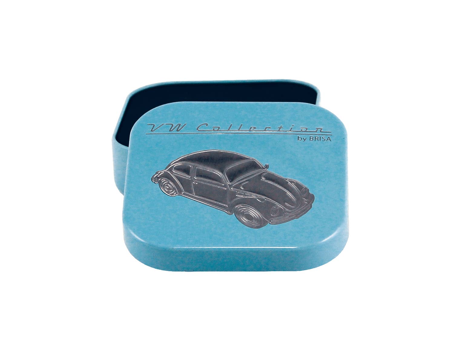 VW Collection by BRISA - Wholesale Keychain - Unisex - VW Beetle Key Ring in Gift Tin - Blue2