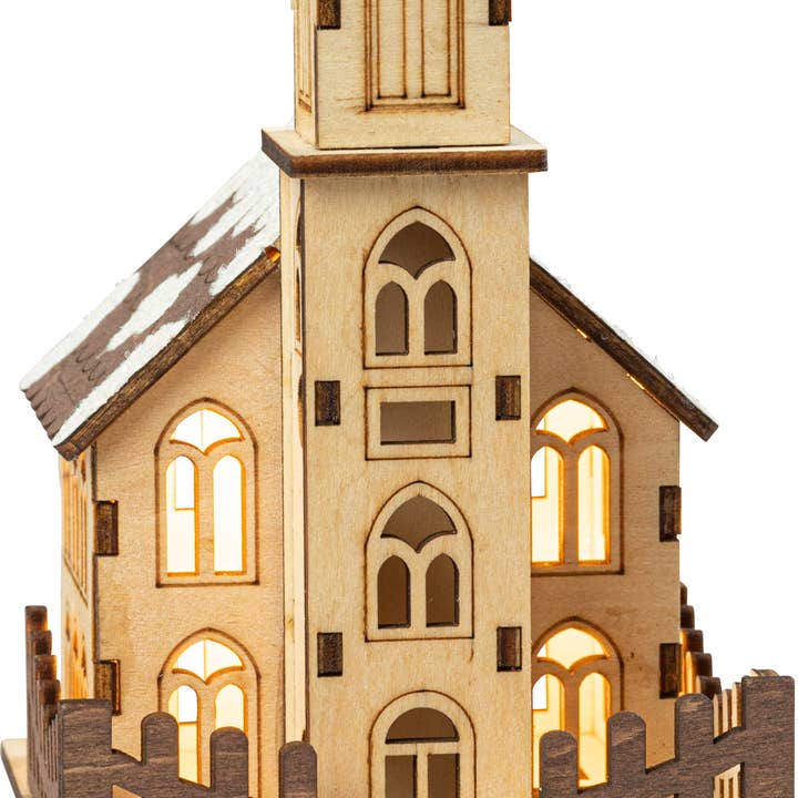 LED-Kirche für Batteriebetrieb mit Timer for wholesale by HGD