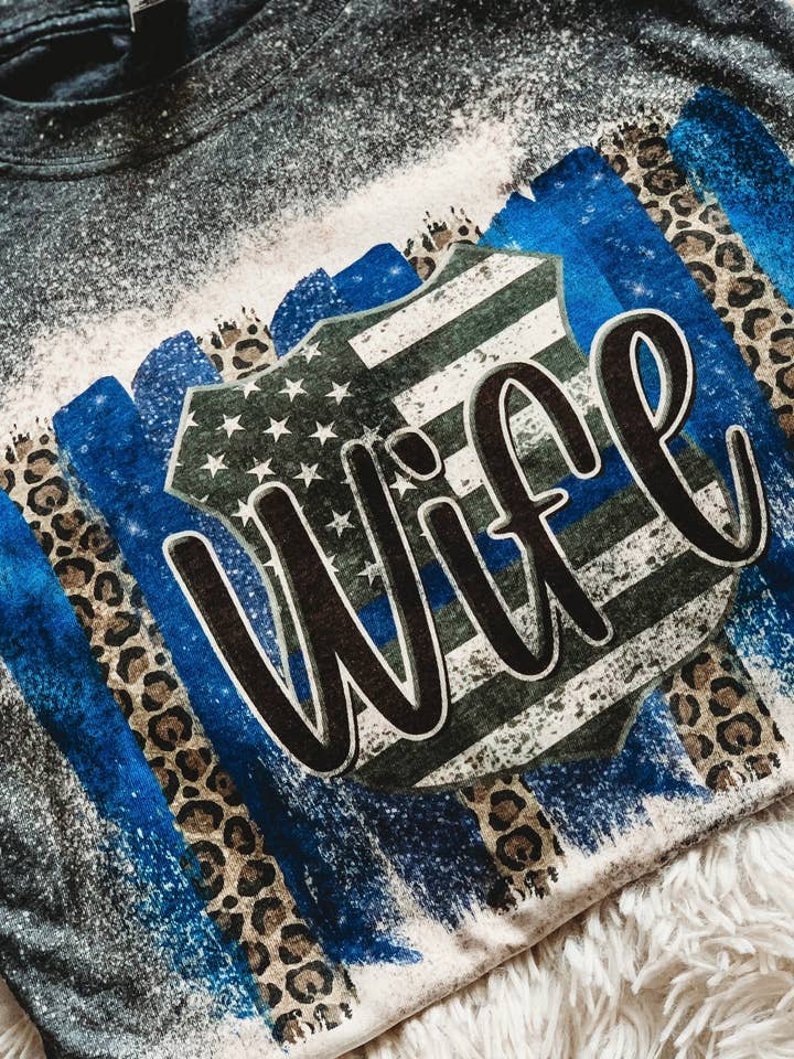 Police wife Tee for wholesale by The leopard shack