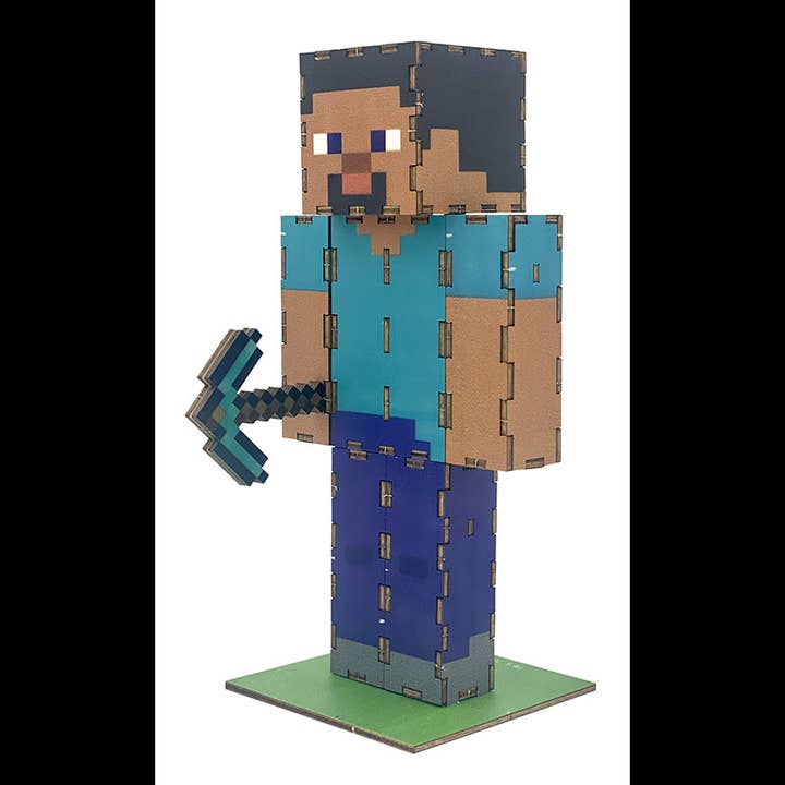 Insight Editions - #1 Pop Culture Publisher - Wholesale DIY Craft Kit - IncrediBuilds: Minecraft: Steve 3D Wood Model Kit2