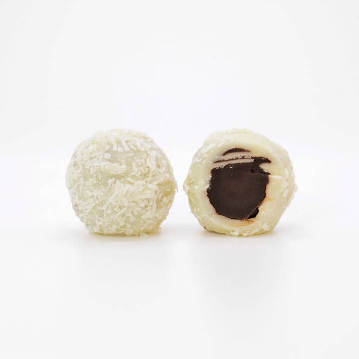 Truffes Snowball à la noix de coco, 48 unités pour la vente par Hauser Chocolates