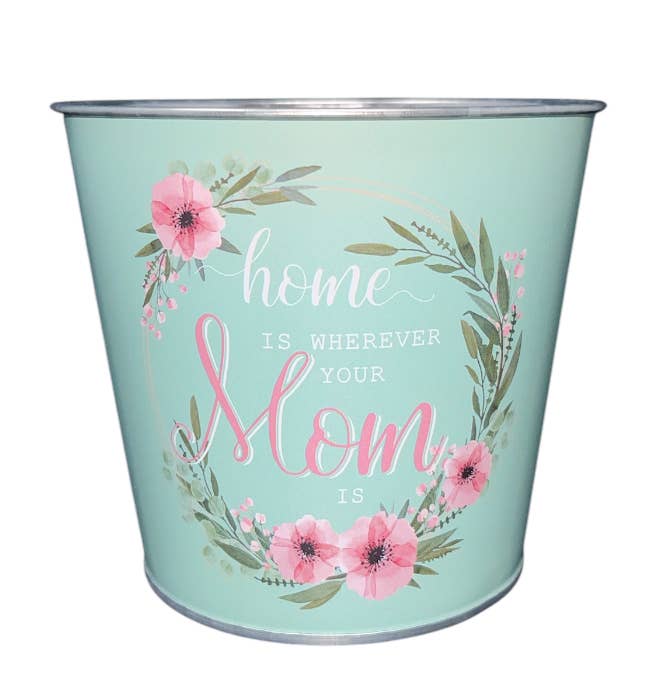 Thompson Wholesale - Wholesale Plant Pot - "Home is Wherever Your Mom Is" Metal Pots -- 12 Pack3