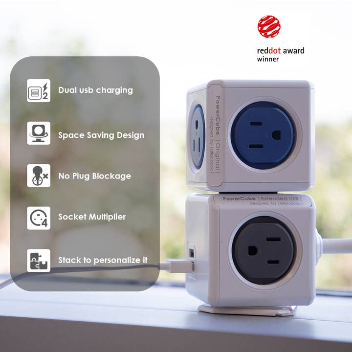 Allocacoc DesignNest – wholesale Power adapter – PowerCube Extended USB SUREG15