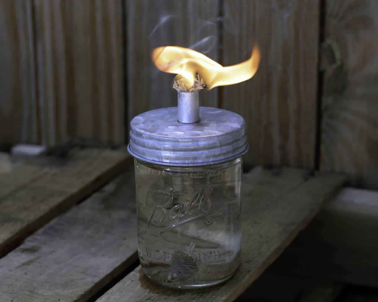 Mason Jar Lifestyle - Wholesale Lantern - Tiki Torch Oil Lamp Lid in Galvanized Metal for Mason Jars5