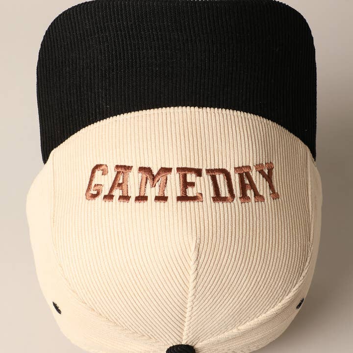 Fashion City - Wholesale Trucker Hat - Unisex - GAMEDAY Upside Down Trucker Corduroy Baseball Cap