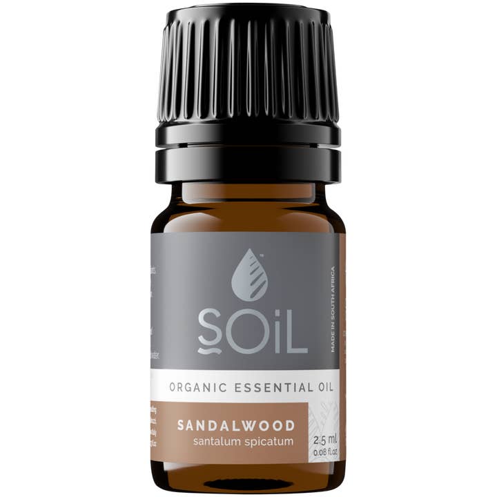 SOiL Organic Aromatherapy - Vente Huile essentielle - Huile essentielle de bois de santal biologique (Santalum Spicatum) 2,5 ml