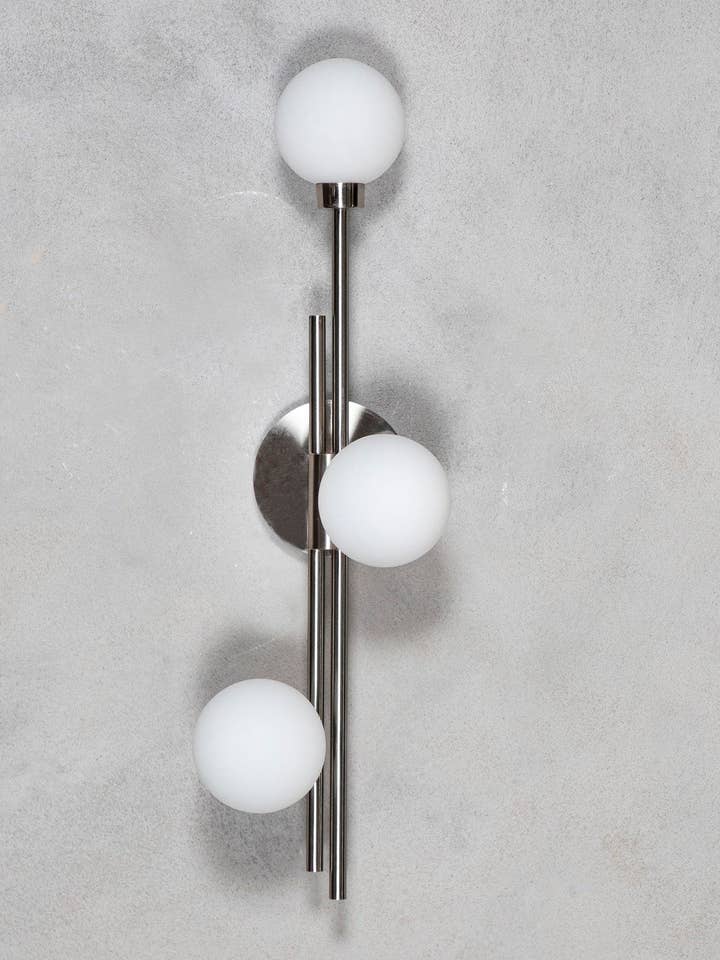 Applique da parete a tre vetri Likya Soft - Cromo per la vendita all'ingrosso da parte di HEKA LIGHTING & TRADING LTD